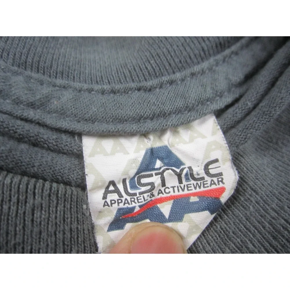 VTG USA Shirt Mens Large Gray USA Graphic Old Glory Casual‎ Short Sleeve - Picture 4 of 10